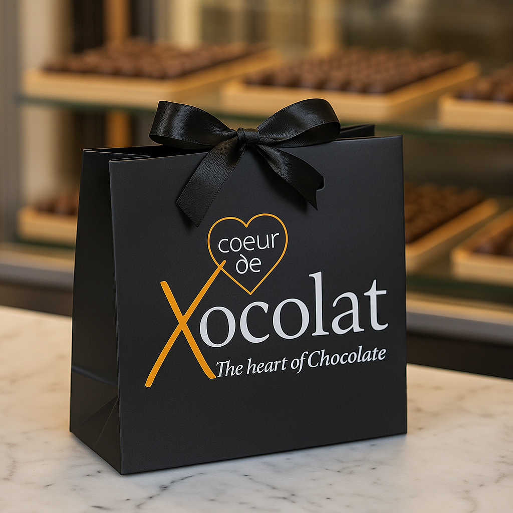 CDX_goody bag in black with a ribbon